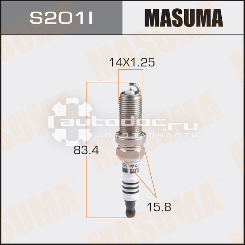 Свеча зажигания MASUMA s201i: фото, цена, описание, применимость. Купить в  интернет-магазине Автодок