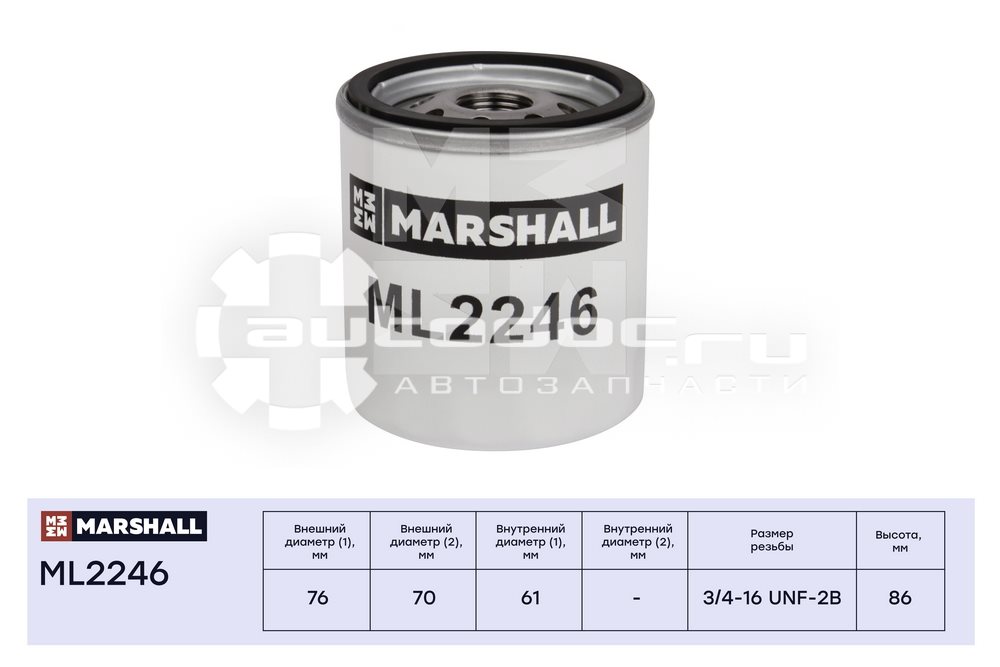 Фильтр масляный MARSHALL ml2246: фото, цена, описание, применимость .