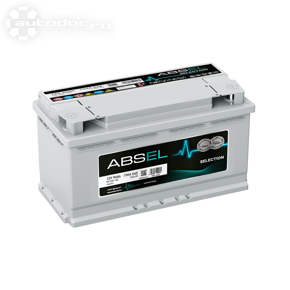  аккумулятор ABSEL SELECTION QX542152 90 А/ч 12V 720EN обратной .