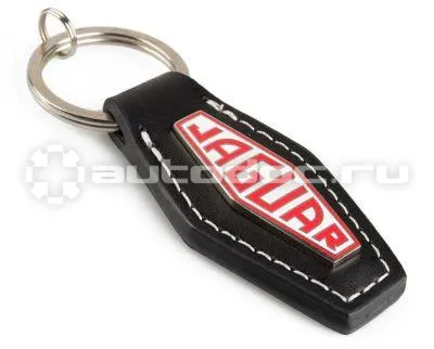 JAGUAR Кожаный брелок Heritage Lozenge Keyring, Black
