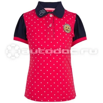 LAND ROVER | JAGUAR Рубашка-поло для девочек Jaguar Girls Polo Shirt with Polka Dot print, Pink