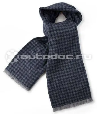 JAGUAR Шерстяной шарф унисекс Houndstooth Print Scarf NavyGrey