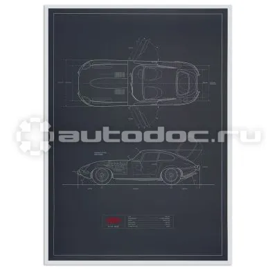 LAND ROVER | JAGUAR Постер E-Type Artwork-Poster, Limited Edition
