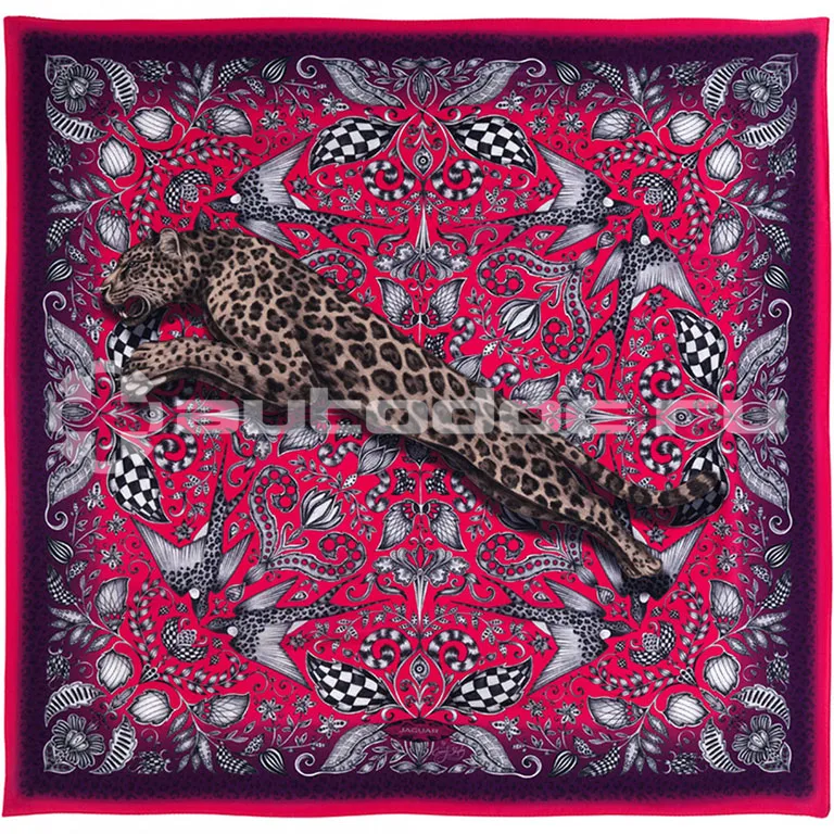 JAGUAR Женский шелковый шарф Scarf Claret