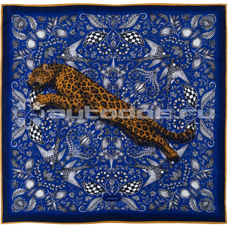 JAGUAR Женский шелковый шарф Silk Scarf Cobalt
