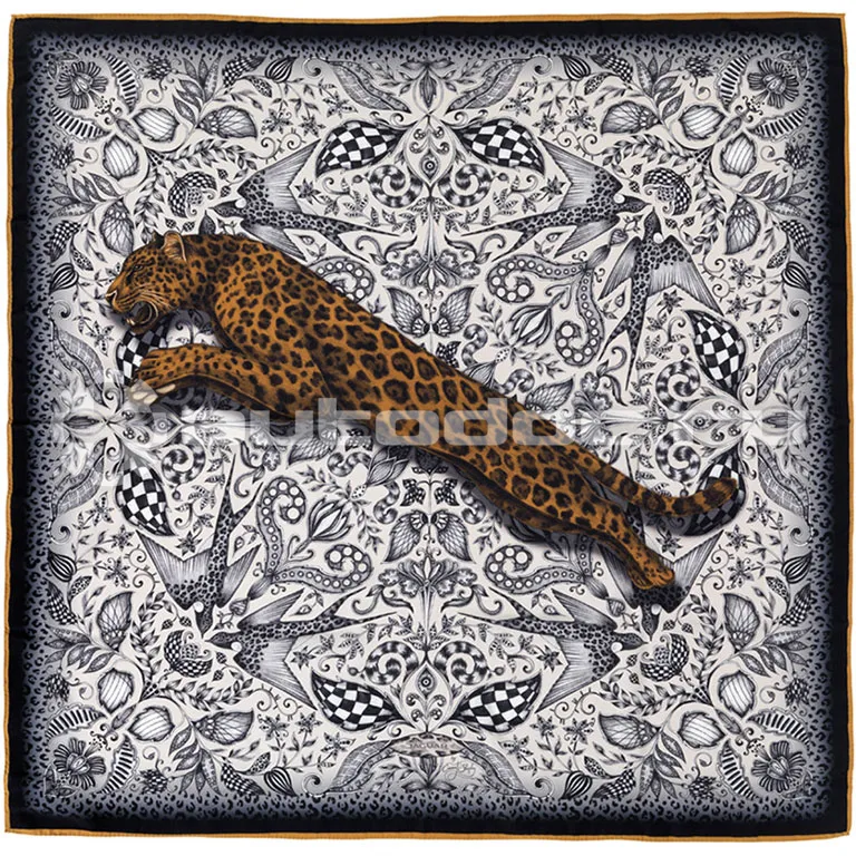 JAGUAR Женский шелковый шарф Silk Scarf Nude Gold
