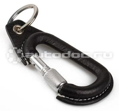 LAND ROVER Кожаный брелок-карабин Carabiner Keyring - Black