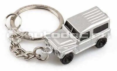 LAND ROVER Стальной брелок Defender Keyring, Silver