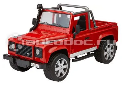 LAND ROVER | JAGUAR Игрушечный автомобиль Land Rover Bruder Defender Pick Up Toy, Scale 1:16, Orange
