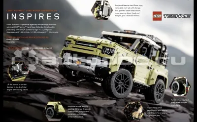 LAND ROVER | JAGUAR Конструктор Land Rover Defender 90, Lego Technic