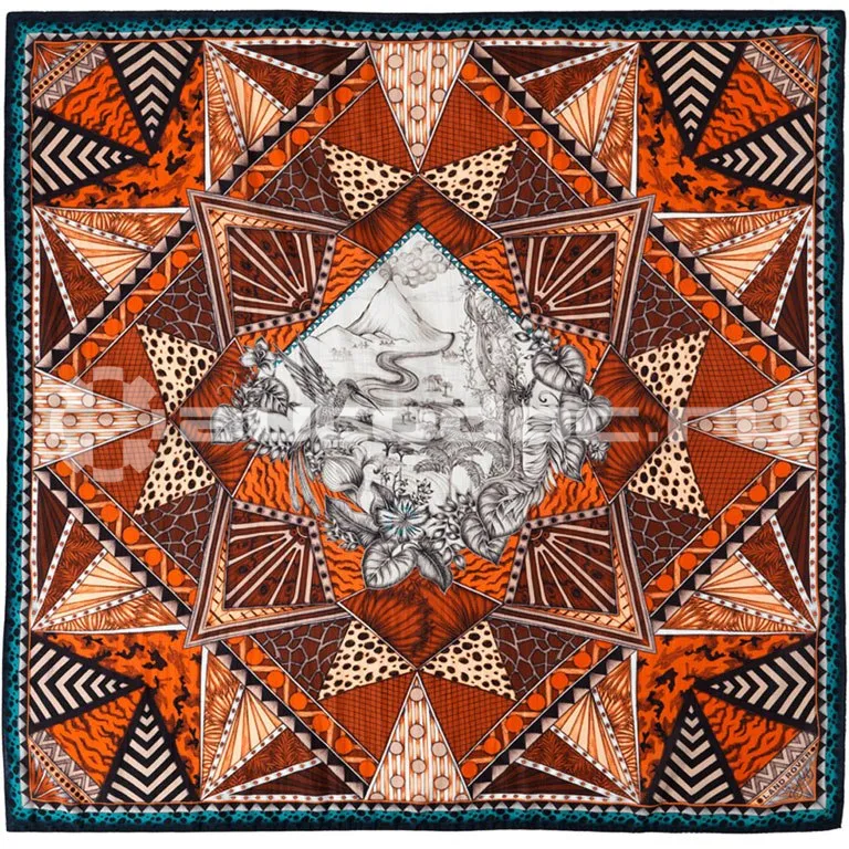 LAND ROVER Женский шелковый шарф Ladies Silk Scarf Orange