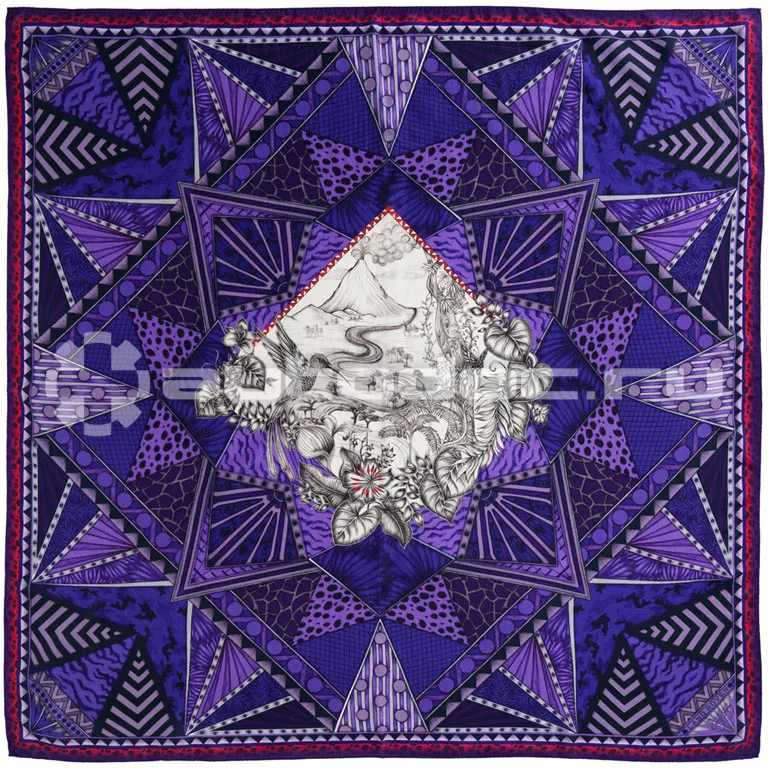 LAND ROVER Женский шелковый шарф Ladies Silk Scarf Purple