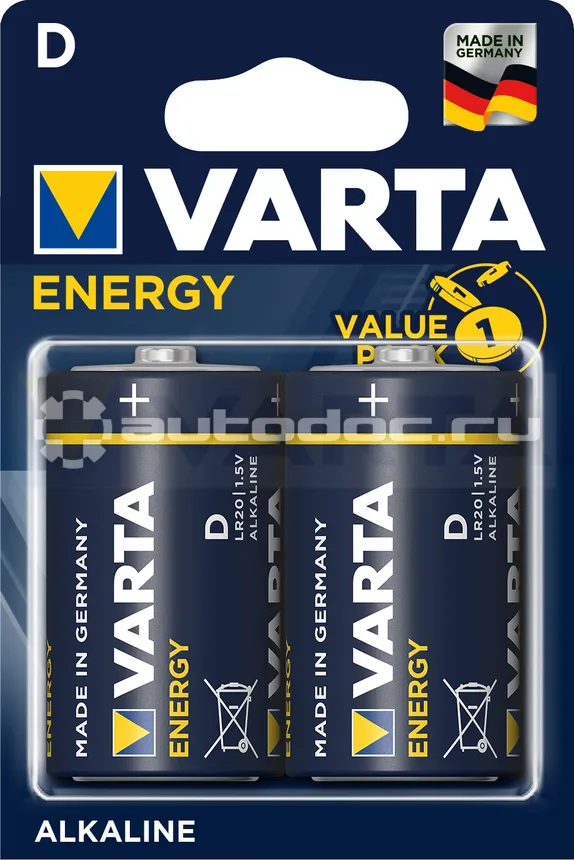 VARTA Батарейки ENERGY D