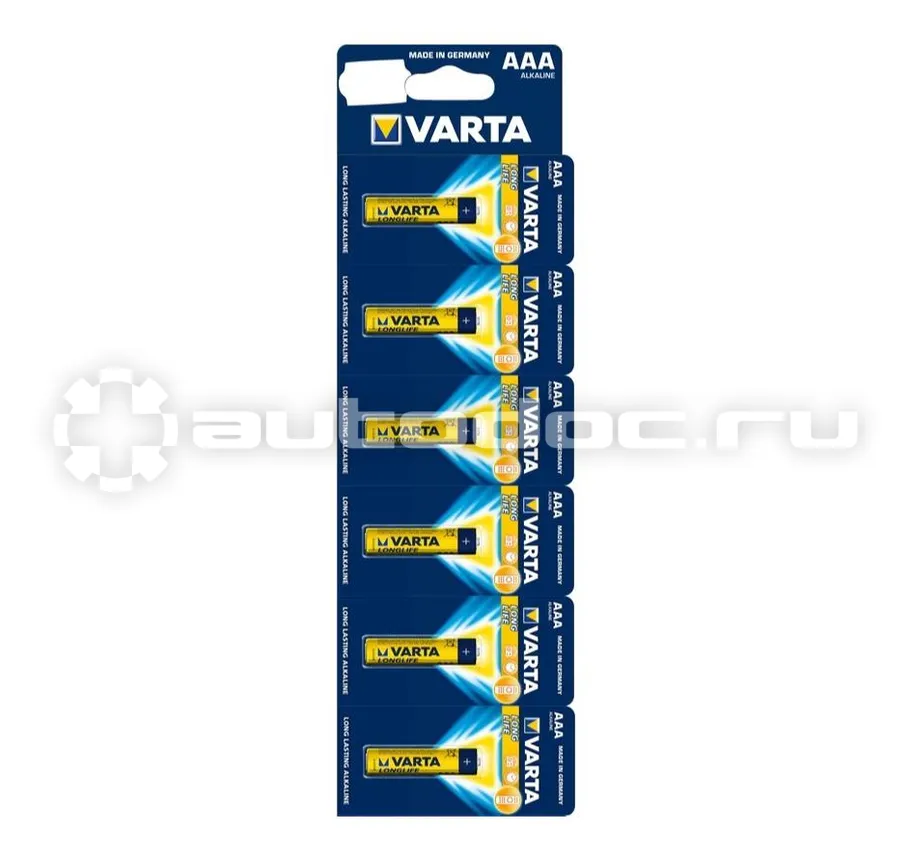 VARTA Батарейки LONGLIFE АAA LR03 (отрывные)