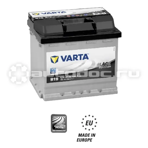 VARTA Аккумуляторная батарея 6СТ45з Black Dynamic B19
