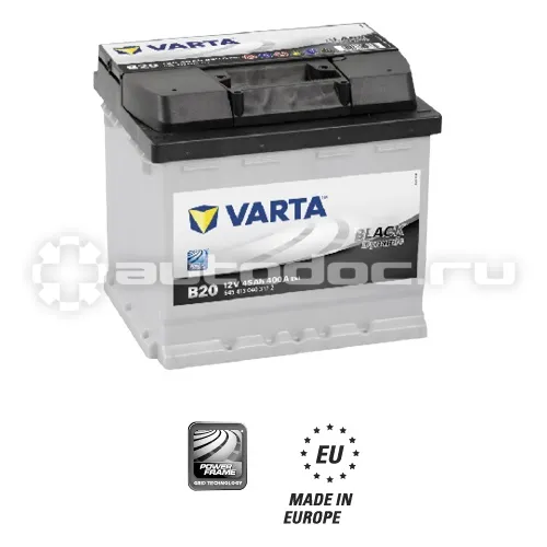 VARTA Аккумуляторная батарея 6СТ45з Black Dynamic B20
