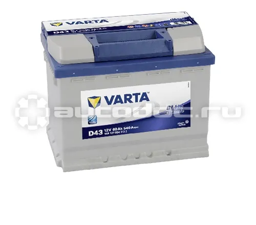 VARTA Аккумуляторная батарея 6СТ60з Blue Dynamic D43
