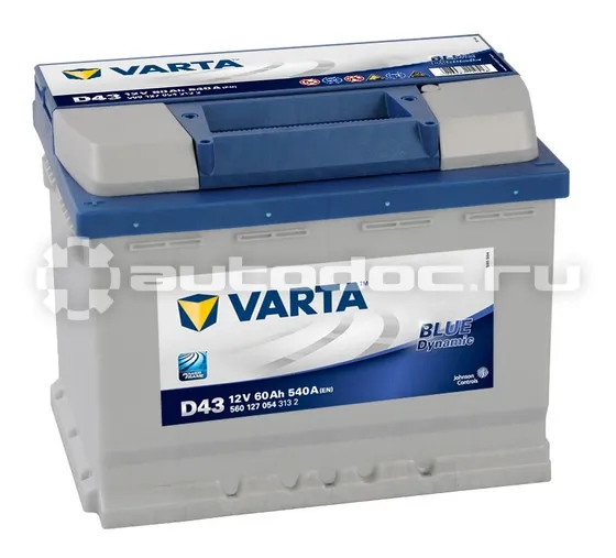 VARTA Аккумуляторная батарея 6СТ60з Blue Dynamic D43