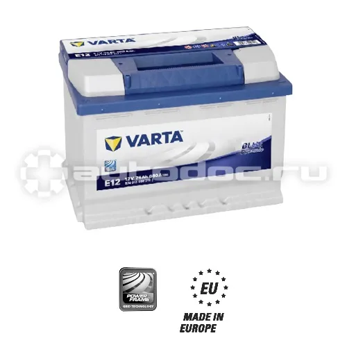 VARTA Аккумуляторная батарея 6СТ74з Black Dynamic E12