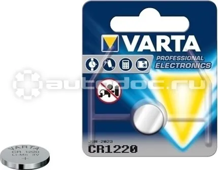 VARTA Батарейка литиевая LITHIUM тип CR1220 3V