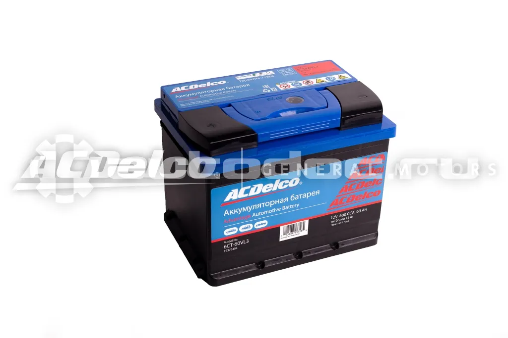 ACDELCO GM Silver Аккумулятор 6СТ-60-З-L Прямая Полярность