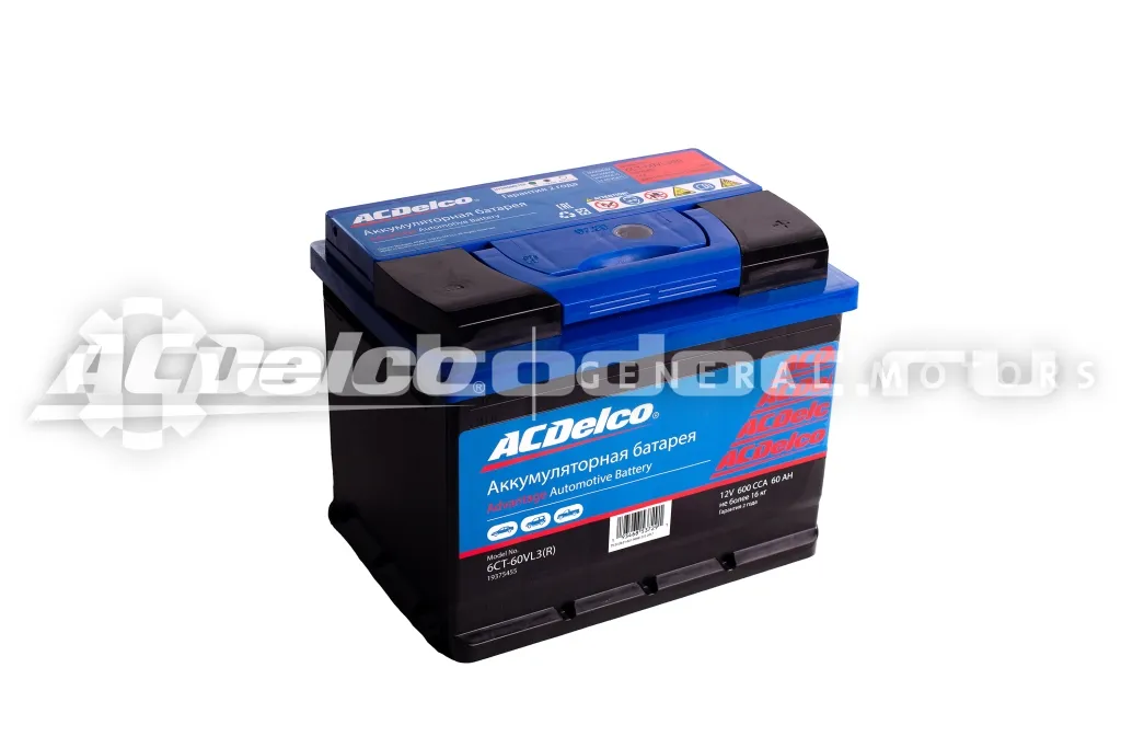 ACDELCO GM Silver Аккумулятор 6СТ-60-З-R Обратная Полярность