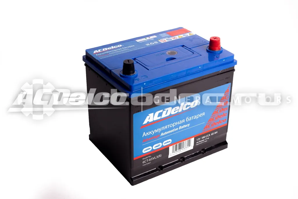 ACDELCO GM Silver Аккумулятор Asia 6СТ 65-З-R Обратная Полярность