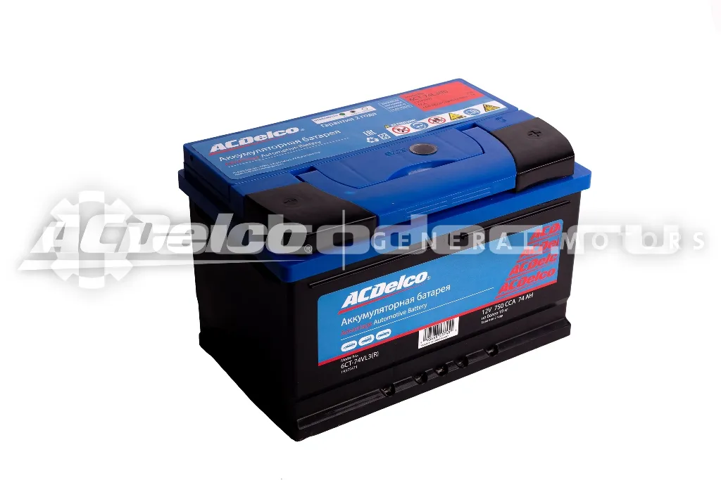 ACDELCO GM Silver Аккумулятор 74-З-R Обратная Полярность
