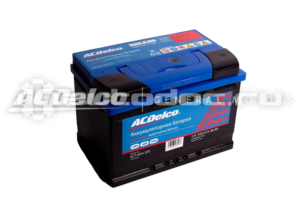 ACDELCO GM Silver Аккумулятор 66-З-R Обратная Полярность