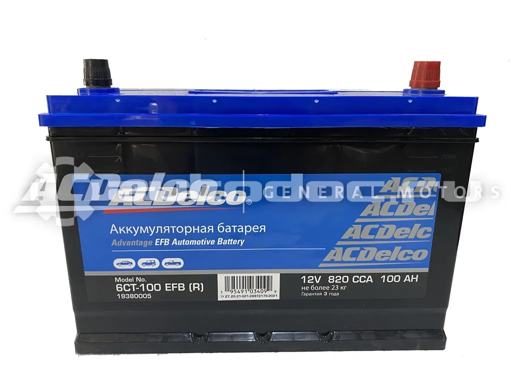 ACDELCO GM Advantage АКБ AT EFB A 100-З-R Обратная Полярность