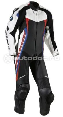 BMW | MINI | RR Мужской гоночный мотокостюм BMW Motorrad Mens DoubleR Suit, Black  |  White 2017