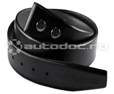 BMW | MINI | RR Кожаный ремень без пряжки BMW Motorrad Logo Belt, Black Leather