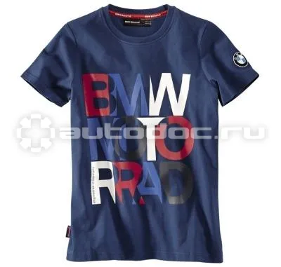 BMW Детская футболка Motorrad Logo T-Shirt in Blue, Children