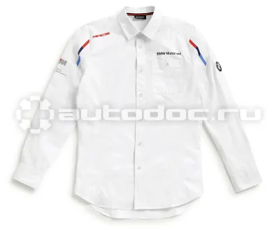 BMW | MINI | RR Мужская рубашка BMW Motorrad Motorsport Long Sleeve Shirt, Men, Pure White