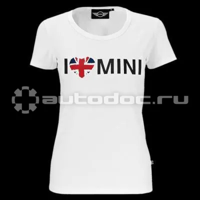 BMW Женская футболка Mini Ladies I Love Mini T-Shirt, White