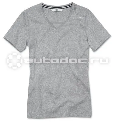 BMW Женская футболка T-Shirt (v-neck), Ladies, Grey Marl