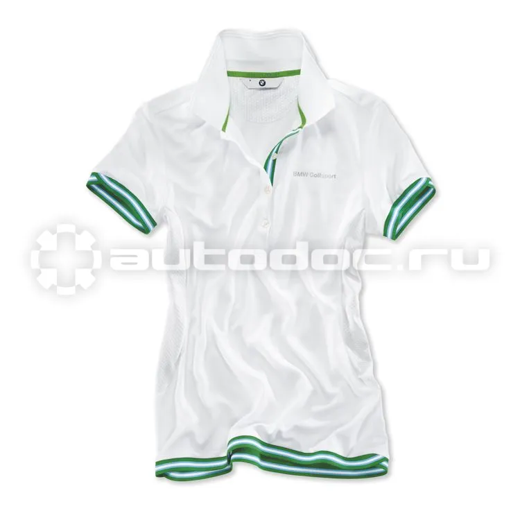 BMW Женская рубашка-поло Golfsport Polo Shirt, ladies, White | Green