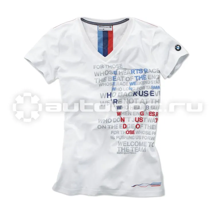 BMW Женская футболка Motorsport Graphic T-Shirt, ladies, White