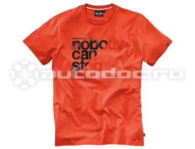 BMW Мужская футболка Mini Mens T-Shirt, Unstoppable, Orange