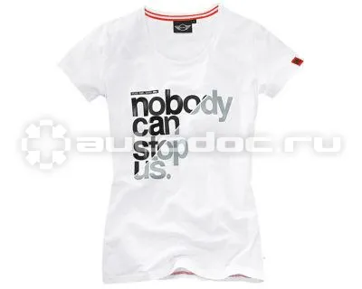 BMW Женская футболка Mini Ladies T-Shirt, Unstoppable, White