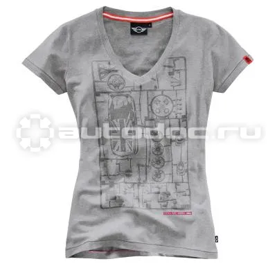 BMW Женская футболка Mini Ladies’ T-shirt, Yours, Grey