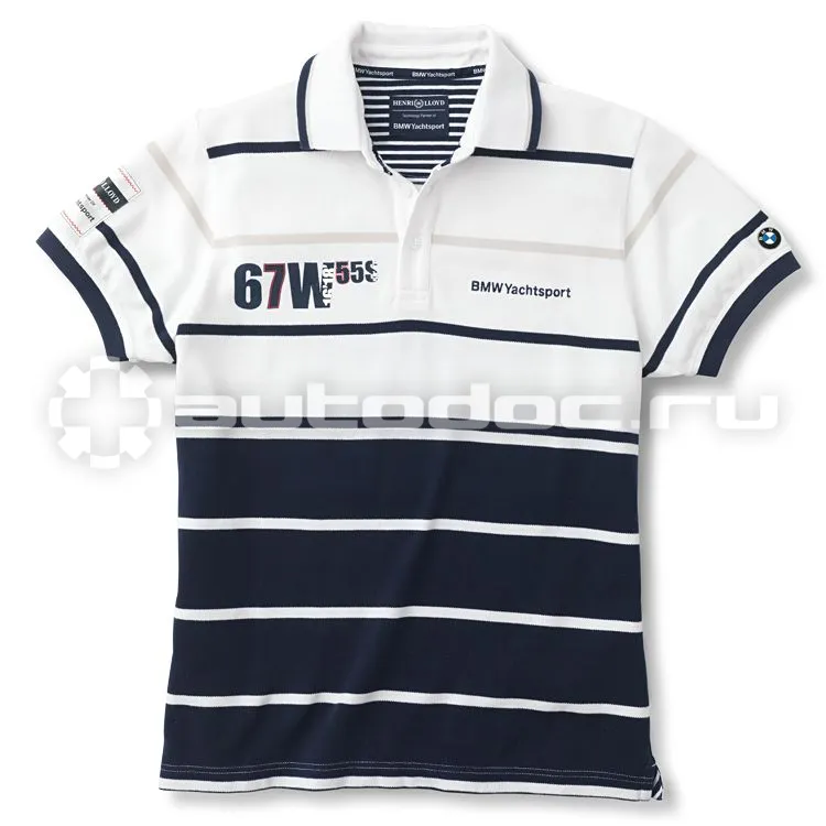 BMW Мужская рубашка-поло Mens Yachting Polo Shirt White Blue