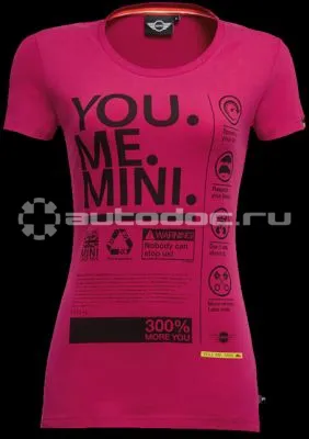 BMW Женская футболка Mini Ladies T-shirt, You.Me.Mini. Pink