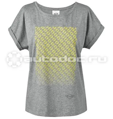 BMW Женская футболка Mini T-Shirt Women’s Signet, Grey | Lemon