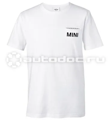 BMW Мужская футболка Mini Mens T-Shirt, Wordmark Pocket, White