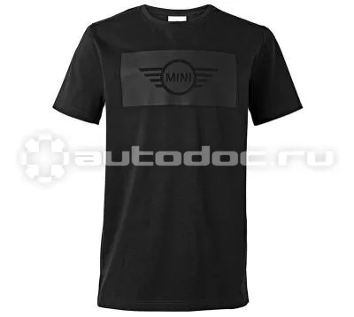 BMW Мужская футболка Mini Mens T-Shirt, Wing Logo Cut-Out, Black