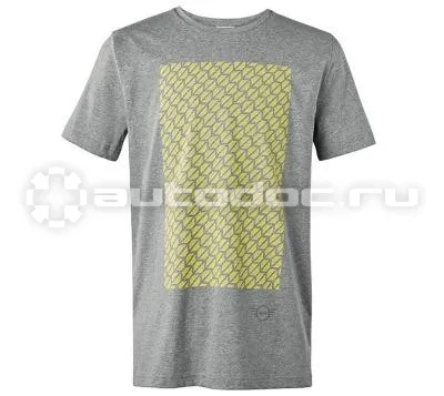 BMW Мужская футболка Mini Mens T-Shirt Signet, Grey | Lemon
