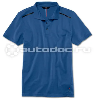 BMW | MINI | RR Мужская рубашка-поло BMW M Polo Shirt, Men, Marina Bay Blue