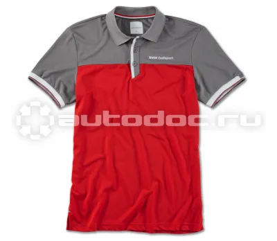 BMW | MINI | RR Мужская рубашка-поло BMW Golfsport Polo Shirt, Men, Red | Grey | White