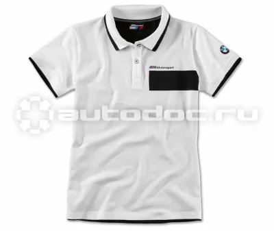BMW | MINI | RR Женская рубашка-поло M Motorsport Polo Shirt, Ladies, Black | White